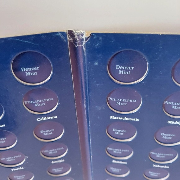 State Quarters Collectors Map Large First State Quarters United States 1999-2008 - Picture 6 of 10